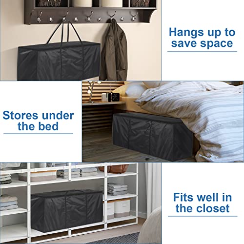 GARPROVM Garden Cushion Storage Bag, Large Waterproof 600D Oxford Fabric Outdoor Cushion Storage Bag, Heavy Duty Outdoor Garden Furniture Cushion