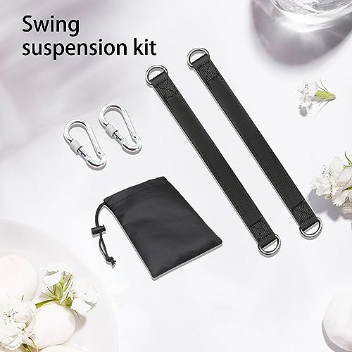 GVSAVY 2 Slings, 2 Hooks, 1 Storage Bag, Swing Hanging Kit, Swing Attachment, Nylon Sling for Fitness Training, Hanging Swing