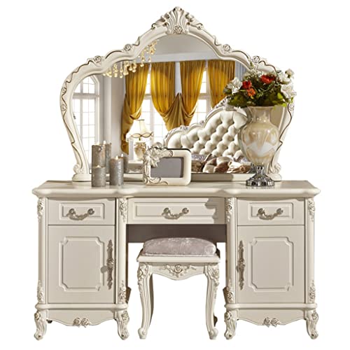 JYDQM Dressing Table Bedroom Dressing Cabinet Small Household Vanity Table Princess Style Vanity Cabinet
