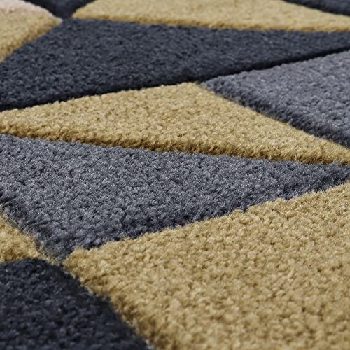 JVL SOLEMATE Hand Carved Trimetric Door Mat, 57 X 100 cm