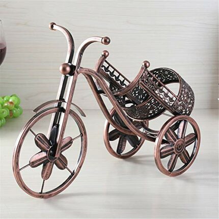 ZYZMH Nordic Style Vintage Tricycle Wine Rack Retro Shelf Iron Wine Bottle Holder Bar Accessories Home Bars Stand for Wine Bottles