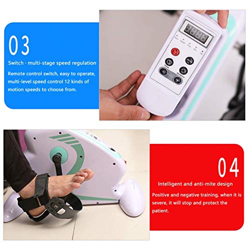 LUNEZY Pedal Trainer Bike, Electric Exerciser for Seniors Physiotherapy Rehabilitation equipment Cycle for Arm/Leg Exercise Stationary