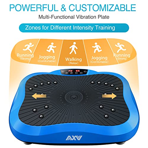AXV Vibration Plate Exercise Machine Whole Body Workout Vibrate Fitness Platform Lymphatic Drainage Machine for Weight Loss Shaping Toning Wellne