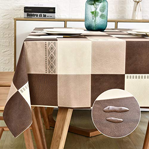 LOHASCASA Christmas Tablecloth Vinyl Oilcloth Tablecloth Small Rectangle Peva Vynle Wipeable PVC Waterproof Plastic Spill Proof Tablecloths Weigh