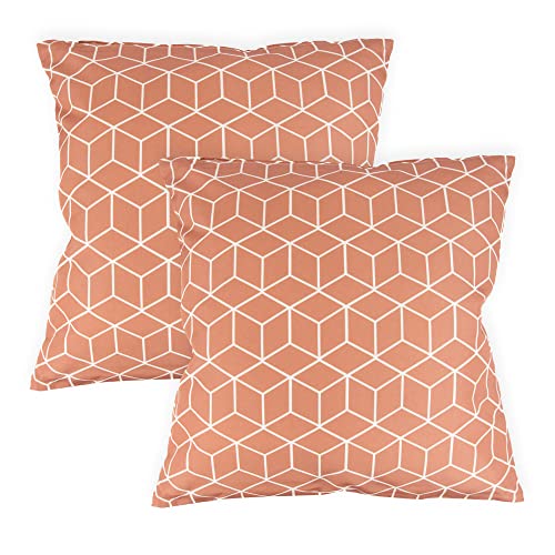 Gardenwize - Pack of 2 Outdoor Scatter Cushions, Garden Furniture Cushions - Covers & Pillows (Gold Palm)