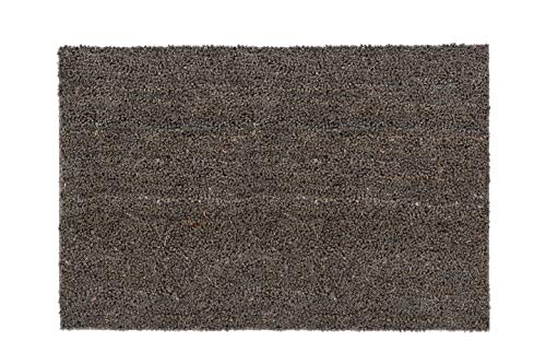 Carpido Non-slip coconut mats, antibacterial door mats, for covered outdoor use, sustainable natural fibres, 100% coconut, 40 x 60 cm, grey