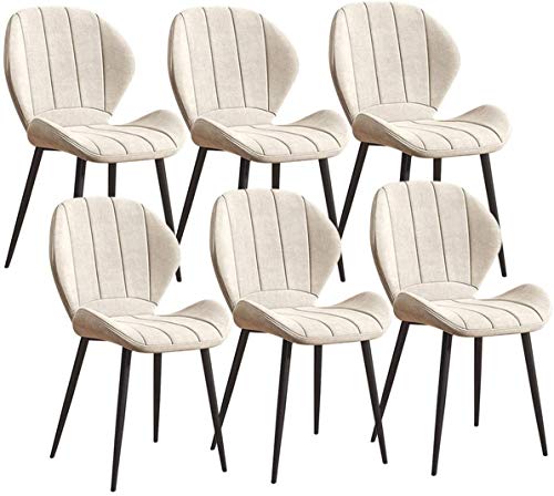 Modern Kitchen Dining Room Chairs Set Of 6 Velvet Dining Chairs Soft Seat With Black Metal Legs Kitchen Chairs For Kitchen Restaurant Modern Offi