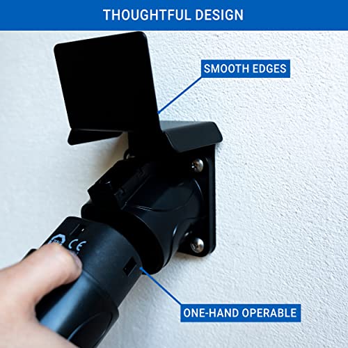 EVify Type 2 Cable Holder • EV Charger Holder • Type 2 Charger Wall Mount • Plug Holder Wall Bracket