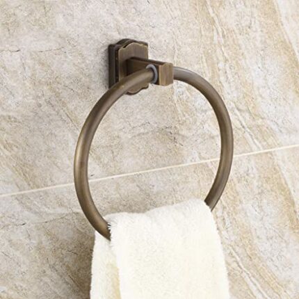 HIGOH Towel Racks, Bath Towel Holder,Bathroom Hand Towel,All-Copper European Antique Towel,Towel Rack,Creative Towel Bar,Retro Bathroom Hardware