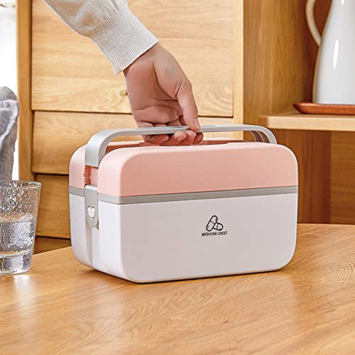 EXCEART Medicine Storage Box Large-capacity Family Medicine Box Container Medical Supplies for Office Home 1pc(Random Color)