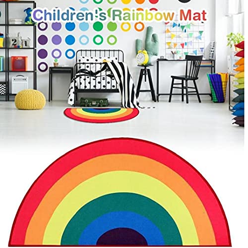 Outdoor Front Door Mats Rainbow Rug Housewarming Doormat Gift Present Dirt-trapper Barrier 18x34 Inch Multicolor