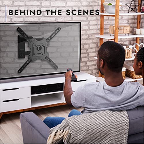 Invision TV Wall Bracket Mount for 22 24 28 32 34 40 43 50 Inch TV & Monitors VESA 100x100 to 400x400 Ultra Slim Tilt Swivel and Extends for 4K L