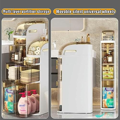 Narrow Tall Floor Cabinet Bathroom Storage Cabinet Tall Bathroom Storage Cabinet Organizer Narrow Dresser Storage Tower Stand Slim Freestanding T