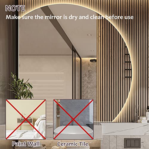 LED Lighted Magnifying Mirror 5X - with Suction Cup, Dimmable Light, Rechargeable, Portable Travel Makeup Vanity Bathroom Shaving Mirror for Clos