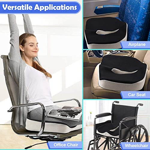 POOTACK Seat Cushion for Coccyx, Memory Foam Seat Cushion Ergonomic, Reduce Sciatica Hemorrhoid Tailbone Back Pain Chair Cushions, Support Seat P