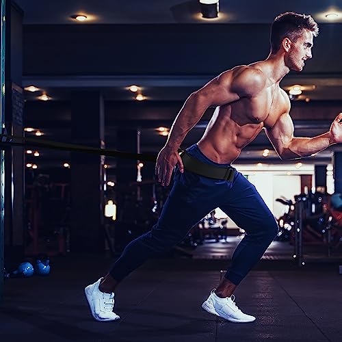 Libima 2 Pcs Weighted Sled Training Waist Belt for Pulling Sled, Sled Workout Equipment Neoprene Padded Belt Exercise Belt Gym Pulley Strap for C