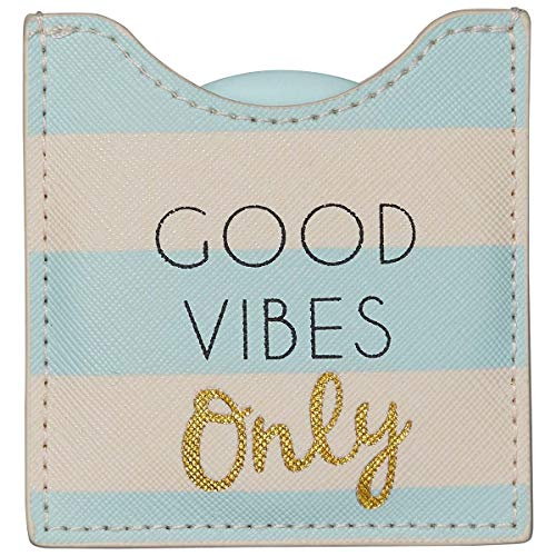 Draeger Good Vibes Only Round Pocket Mirror to Take Anywhere, Any Occasion – Dimensions 8.5 cm x 8 cm