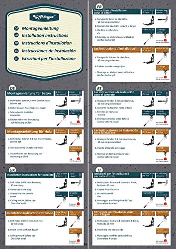 KLIFFHÄNGER Ceiling Bracket with Ball Bearings for Hanging Chair | Max Load 120 kg (265 lb) | different designs