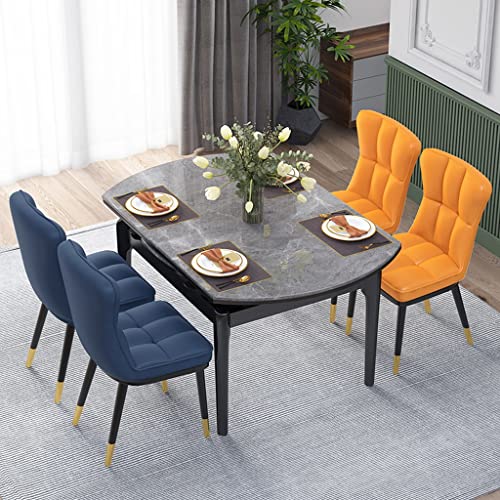 Kitchen Dining Room Furniture Chairs Modern Dining Chair Set Of 2 PU Leather High Back Soft Seat Kitchen Chair Water Proof Leather Side Chair wit