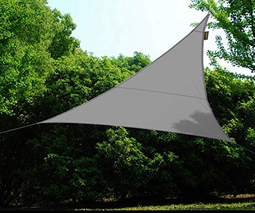 Kookaburra Waterproof Garden Sun Shade Sail Canopy in Silver 98% UV Block (3m Triangle)