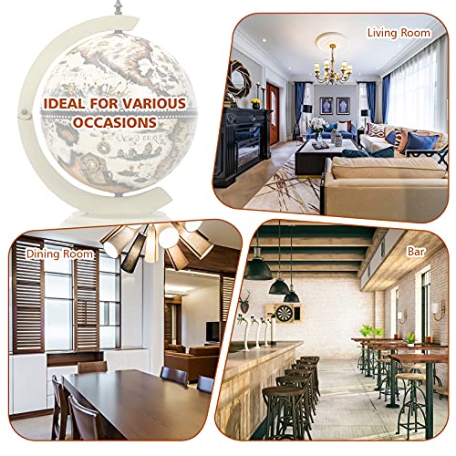 GiantexUK Tabletop Globe Shaped Wine Stand, Mini Wooden Wine Beverage Bottle Holder, Bar Storage Cabinet for kitchen, Dining Room and Living Room