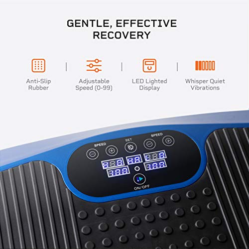 LifePro Hovert 3D Vibration Plate Machine - Dual Motor Oscillation, Lateral + 3D Motion Viberation Platform Machine - Full Whole Body Vibrarating