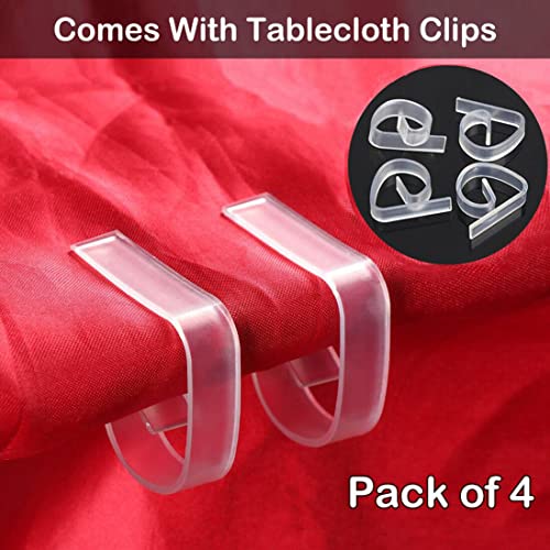 EHOMERY Table Cloth Girls Outdoor Tablecloth Clips For Wind Simple Solid Color Table Clothes Long Rectangle Tablecloth Polyester Cotton Linen Gra