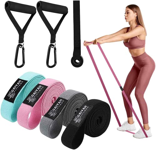 GAIYAH FITNESS Long Resistance Bands, Fabric Resistance Bands Women Exercise Bands Resistance For Women Pull Up Bands Set Stretch Bands For Exerc