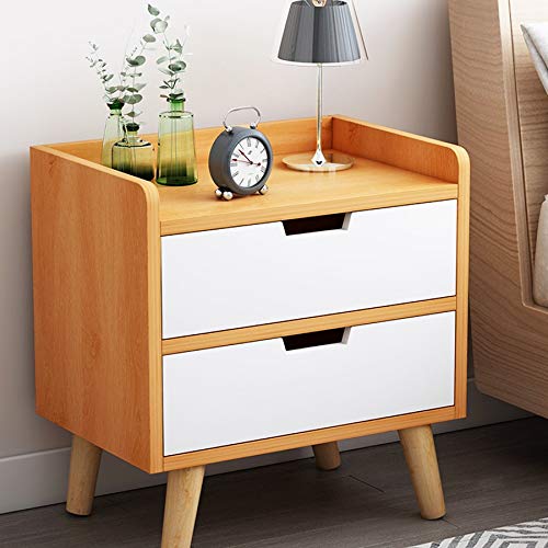 JYDQM Living Room Solid Wood Leg Mini Bedside Table, Eight-shaped Leg Bedroom Outside Bedside Table