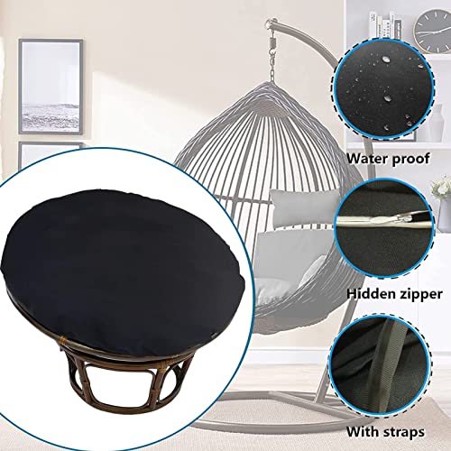 Papasan Chair Cushion Covers Only, Outdoor Indoor Cushion Waterproof Slipcover for Papasan Chair Cushion, Removable Zippered Papasan Cushion Cove