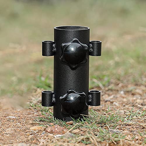 HOUSON Metal Parasol Holder, Umbrella Stand, Parasol Holder, Balcony Railing, Tent Stand, Tent Pole Holder for Garden, Patio, Balcony, Railing (D
