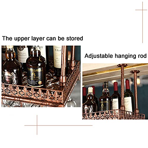 EYLINK Wine Racks,Wine Bottle Glass Racks Multi-Function Ceiling-Type Wine Holder,Wall Mounted Wine Bottle Holder Hanging Wine Glass Racks,Goblet