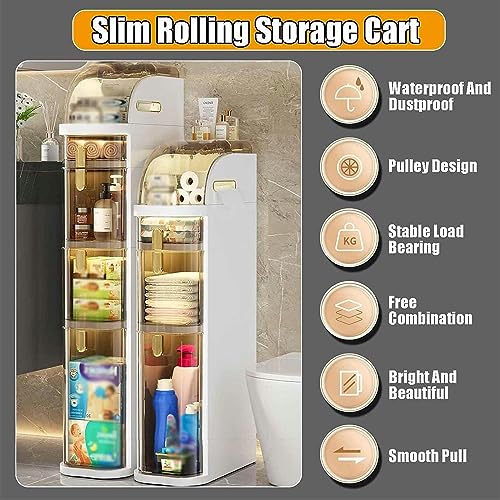 Narrow Tall Floor Cabinet Bathroom Storage Cabinet Tall Bathroom Storage Cabinet Organizer Narrow Dresser Storage Tower Stand Slim Freestanding T