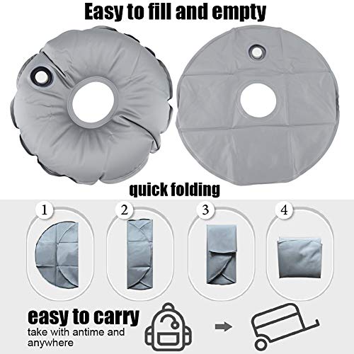 Mumusuki Foldable Umbrella Feather Flag Base Weight Bag Filled with Water or Sand Round Indoor Outdoor Umbrella Swooper Beach Sea Round Outdoor