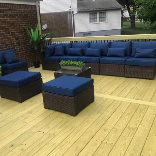 FLYMEI Patio Cushion Covers, Water Resistant Outdoor Cushion Cover Replacement, Patio Sofa Cushion Covers Only Outdoor Couch Cushion Covers (22''