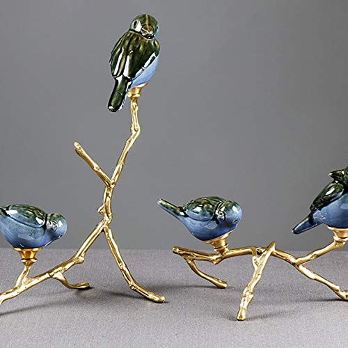 n/a Ceramic Copper Branch Decoration Living Room Sculpture Parrot Wine Cabinet Model Room Home Decoration