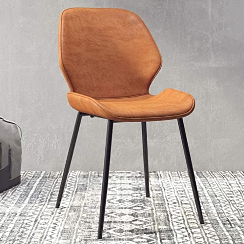 dining chair Business Dining Chairs Set Office Reception Chairs Dining Chair Kitchen Chair Set of 4, PU Leather Seat Wrought Iron Non-Slip Feet L