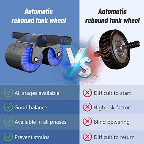 New Aabdominal Wheel, Automatic Rebound Abdominal Wheel,Wheels Roller Domestic Abdominal Exerciser, Ab Roller Wheel for Abdominal Core Strength T