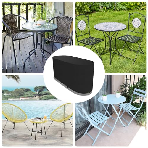 PATIO PLUS Outdoor Garden Large Bistro Set, Waterproof, UV Protected,420D Oxford Fabric,L146 W70 H80cm, Green