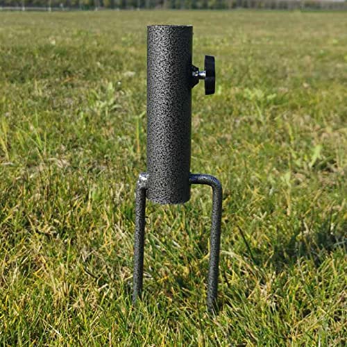 Kisbeibi Adjustable Portable Umbrella Base, Heavy Duty Ground Insert Steel Coating Umbrella Stand Outdoor Base for Big Umbrella Outdoor Park Pati
