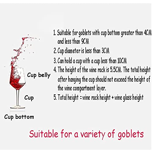 EYLINK Ceiling Wine Rack, Height Adjustable, Metal Iron Hanging Storage Rack, Wine Bottle Holder, Goblet Stemware Holder, For Bars/Restaurants/Ki