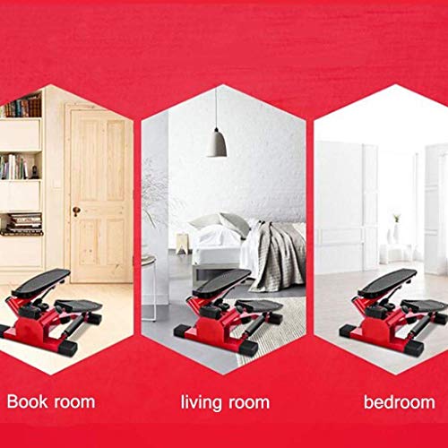 TWDYC Fitness Adjustable Mini Stair Stepper Exercise Equipment Step Machine with Twisting Action Red 42 * 40 * 23cm