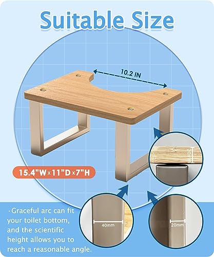Ergonomic Bathroom Toilet Stool for Healthier Bowel Movements - Easy-to-Use Poop Stool Improves Digestion and Reduces Constipation Comfort Suitab