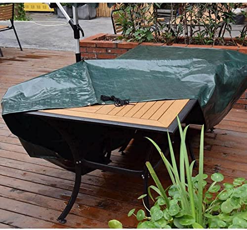 PATIO PLUS Garden Furniture Covers, Rectangular, Furniture set Cover, Outdoor table Cover,Waterproof, Windproof, Anti-UV,180x120x70cm Green