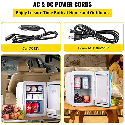 SXxingkong Mini Refrigerator, 10L/12 Cans AC/DC Portable Heater and Cooler for Bedroom, Office, Car, Boat, Dorm, Cosmetics, Lightweight Beauty Re