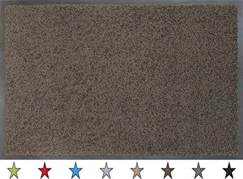 oKu-Tex Doormat | Dirt Trapper Mat | Eco-Clean | Silver/Grey | Recycled Rubber | for Indoor | Entrance Area/Front Door/Staircase/Hallway | Non-Sl