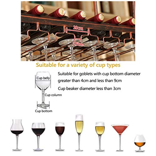 Ceiling Wine Rack Vintage Wrought Iron Wine Rack Glass Wine Glass Holder Household Goblet Rack - Restaurant Kitchen Bar Decoration Storage Rack A