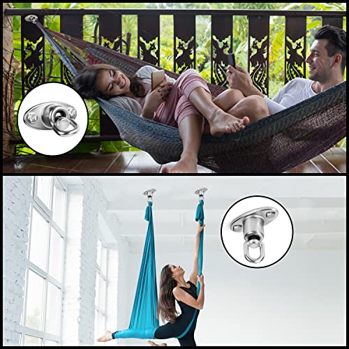 BELLE VOUS Heavy-Duty Silent Ball Bearing Swing Hanger - Stainless Steel 360 Degree Rotating Swivel Hook with Screws - 540kg/1190lbs Capacity for