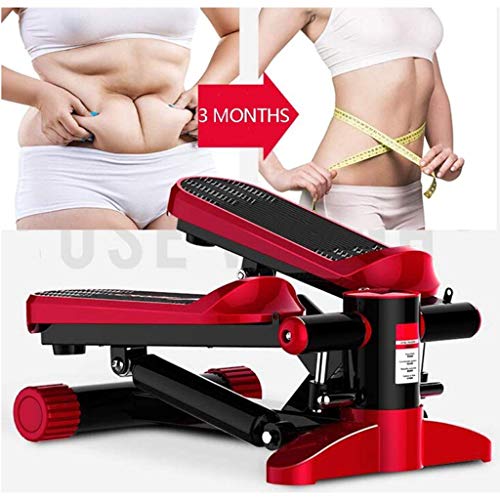 LLRYN Fitness Mini Stepper with Band, Household Gym Hydraulic Mute Stepper Multi-Function Pedal Indoor Sports Stepper Legs