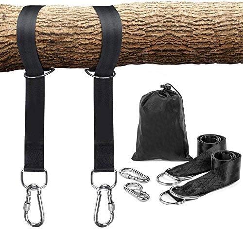 Temporaryt Hammock Straps (Set of 2), Hanging Straps 150cm With 2 Heavy Duty Safety Lock Carabiner Hooks & D-rings, Polyester Straps Perfect for